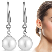3Paare Trendige Weiße Dangle Ohrringe Kupfer Für Hochzeit Party
