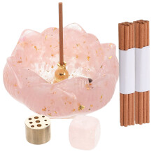 3Sets Dekorativer Räucherhalter Für Yoga Spa Meditation Rosa Kristall