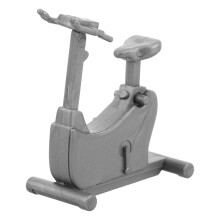 2Stk Mini Gym Ausrüstung Grau ABS Spielzeug Deko Für Puppenhaus