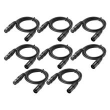 40Stk Schwarz Dmx Kabel 3-Pin PVC Robustes Kabel Für Licht