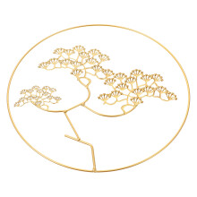 2Stk Stabile Metall Wandbaum Skulptur Gold Für Wohn- Und Schlafzimmer