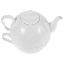 2Sets Feines Bone China Für Zuhause Weiße Kanne