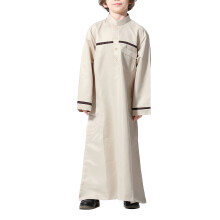 Jungen Muslimischer Kaftan Beige Länge Freizeitlook