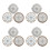 12Stk Wandpendants Blumenform Für 6