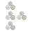 12Stk Wandpendants Blumenform Für 3