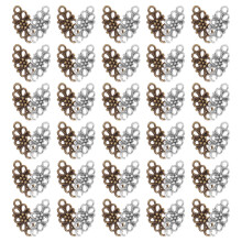 120Stk Legierung Blütenverbinder Charm Bunt Für DIY Armband Schmuck