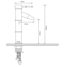 3Stk Golden Badarmatur Vollkupfer Bambus Design Badezimmer