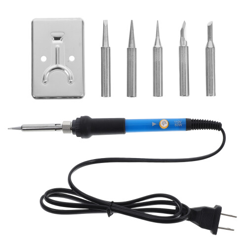 2Sets Adjustable Temp Blue Soldering Iron Kit Durable Aluminum Alloy 2