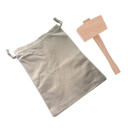 2Sets Wiederverwendbare Canvas Eispacks Mit Holzhammer Für Zuhause 1