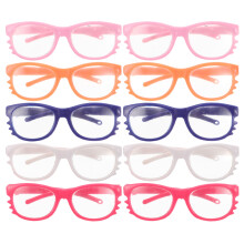 50Ud Accesorios Gafas Plástico Para Muñecas Mini Multicolor Divertidas