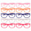 50Ud Accesorios Gafas Plástico Para Muñecas Mini Multicolor Divertidas 1