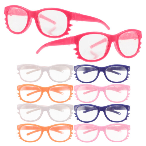50Ud Accesorios Gafas Plástico Para Muñecas Mini Multicolor Divertidas 2