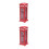 2Ud Estatua Mini Cabina De Madera Roja 6