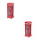 2Ud Estatua Mini Cabina De Madera Roja 4