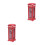 2Ud Estatua Mini Cabina De Madera Roja 8