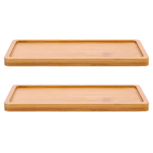 4Ud Bandejas De Drenaje Bambú Cuadradas Para Macetas Interior Exterior 2