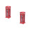 2Ud Estatua Mini Cabina De Madera Roja 3