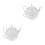 2Set Teiera E Tazza Vintage in Bone China Bianca Per Tè E A Casa 4