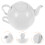 2Set Teiera E Tazza Vintage in Bone China Bianca Per Tè E A Casa 10