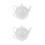 2Set Teiera E Tazza Vintage in Bone China Bianca Per Tè E A Casa 7