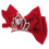 3Pz Clip Fiocco Velluto Rosso Bambina 1