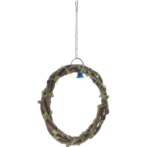 2Pz Per Pappagalli in Rattan Stabile E Decorativa Per Uccelli 1
