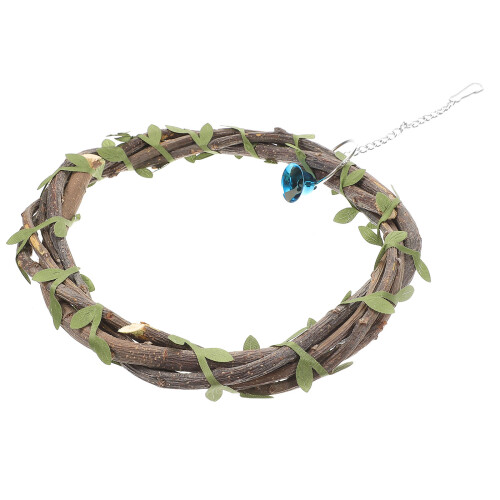 2Pz Per Pappagalli in Rattan Stabile E Decorativa Per Uccelli 2