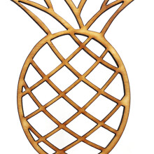 2Szt Drewniany Złoty Cake Topper Ananas Dekoracja Babeczek