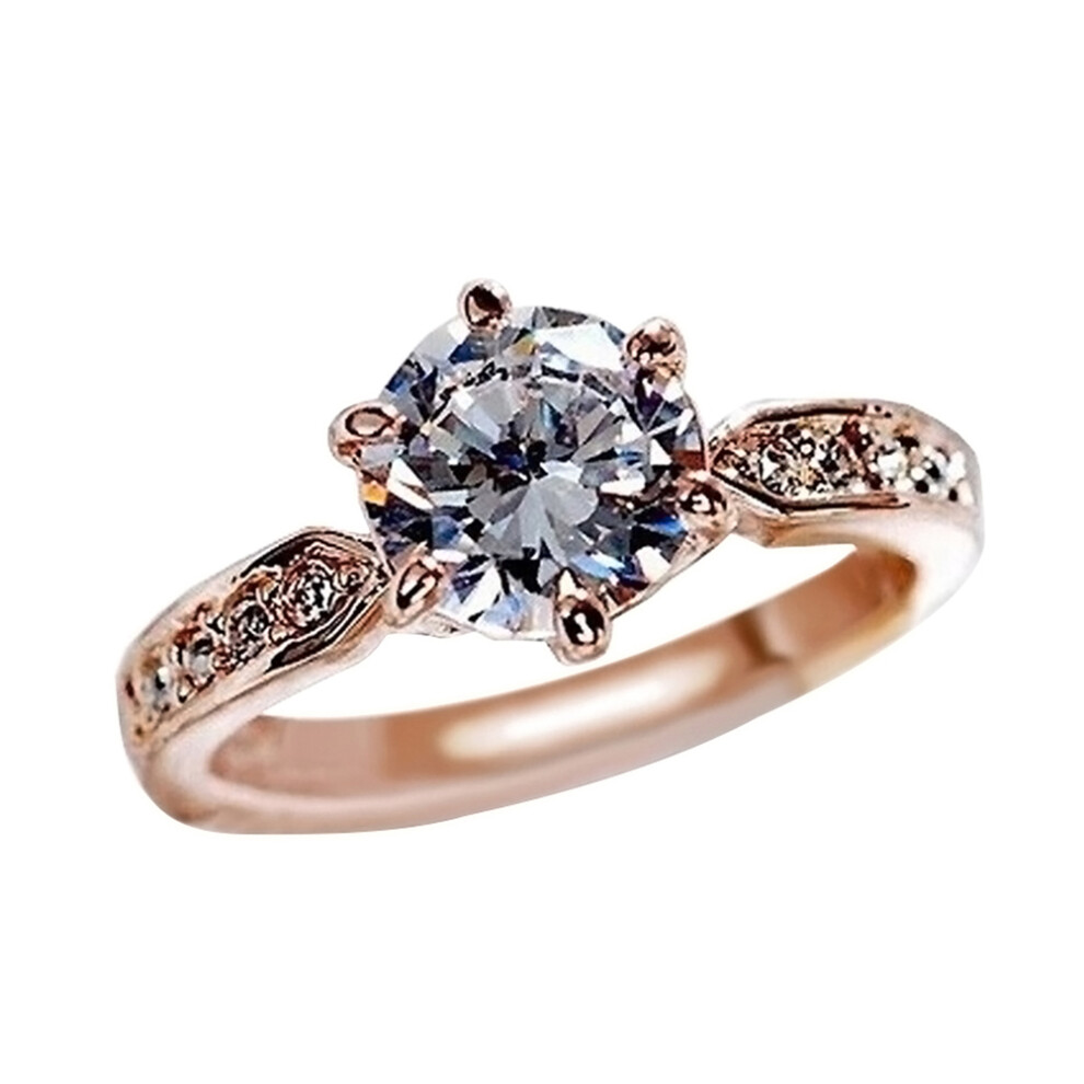 2Szt Delikatne RóżOwozłOte PierśCionki Z Cyrkonią Prezent-image