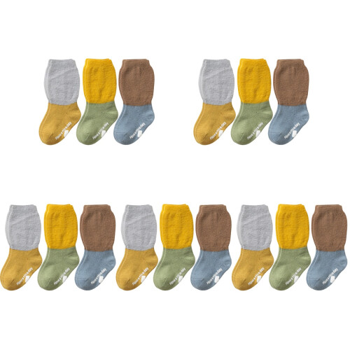 15Pares Com Grip Para Bebê E Cores Variadas 1