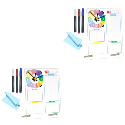 2Conjuntos Quadro Escritório Acrílico Multiuso Transparente 2