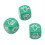 10Pcs Green Dice Set 6-Sided Waterproof for Board Game Activities 9