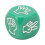 10Pcs Green Dice Set 6-Sided Waterproof for Board Game Activities 8