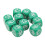 10Pcs Green Dice Set 6-Sided Waterproof for Board Game Activities 3