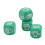 10Pcs Green Dice Set 6-Sided Waterproof for Board Game Activities 11