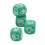 10Pcs Green Dice Set 6-Sided Waterproof for Board Game Activities 12
