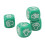 10Pcs Green Dice Set 6-Sided Waterproof for Board Game Activities 7