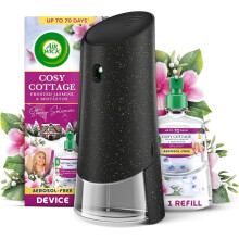 Air Wick Active Fresh 24/7 Automatic Spray Diffuser Unit + Cosy Cottage (Frosted Jasmine & Mistletoe) Refill 228ml