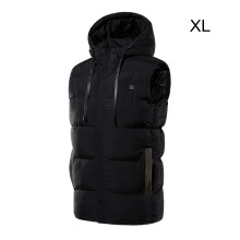Men'S Heated Down Vest, Water Resistant Fabric For Outdoor Activities, Intelligent Heating Long Lasting Warmth (L)