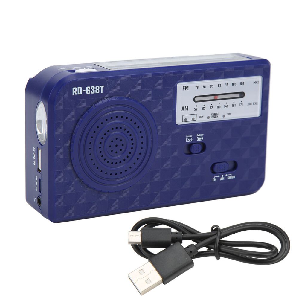 Emergency Radio With Solar Powered Flashlight Hand Crank Charger Battery Operated Radio Portable Pocket Am Fm Radio High Sensitivity Reception Powerfu 9463374989400