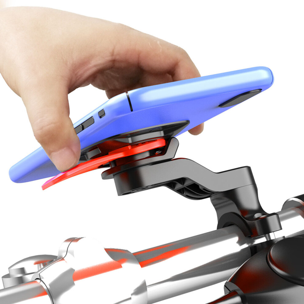 Aluminum Alloy Construction Motorcycle Phone Mount, Quick Attach Detach System, Universal Compatibility For Most Smartphones, Secure Locking 9464372615810