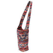 Fashionable Yoga Mat Bag, Clear Ice Blue Multi-purpose Canvas Carrier with Adjustable Shoulder Strap and Zipper Pocket, for Yoga Studio Travel Beach (
