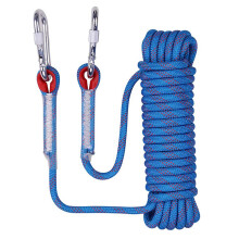 Corde d'escalade extérieure, âme à double tresse assurant résistance à l'abrasion et faible allongement pour l'escalade statique et conception
