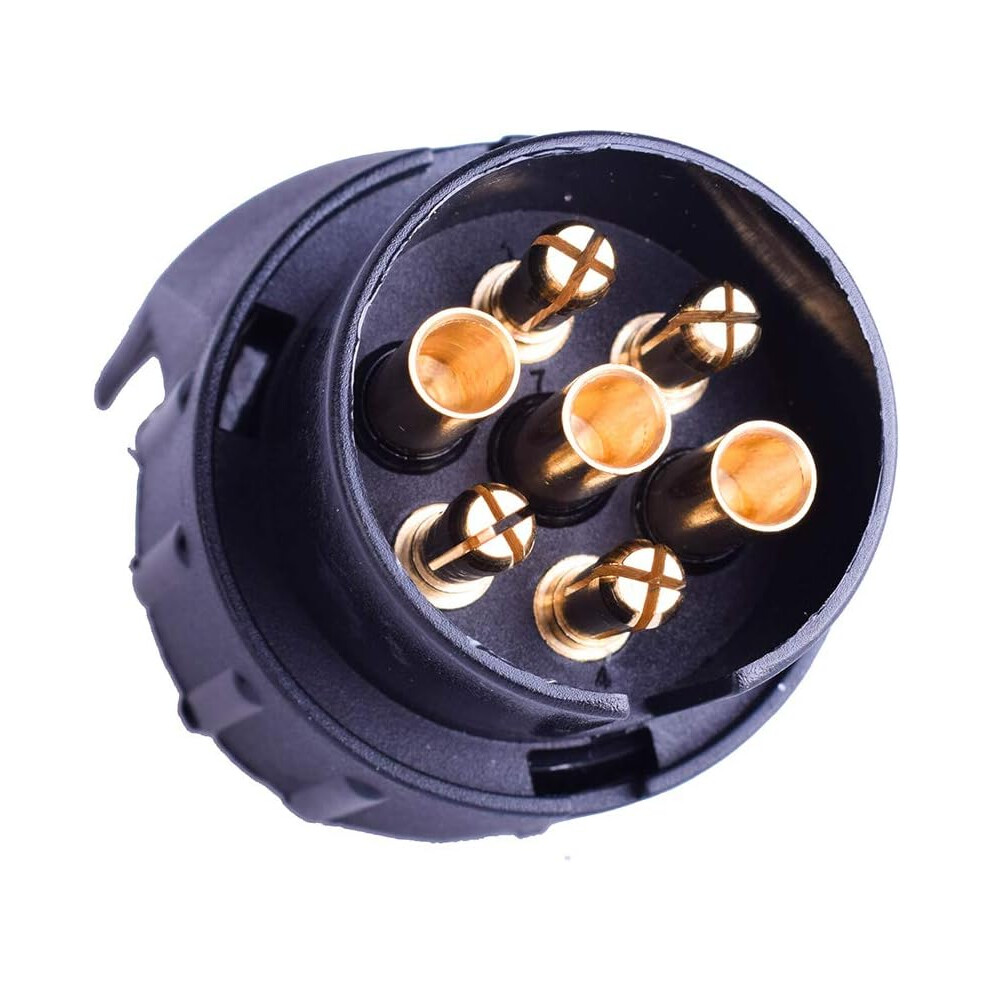 High-Quality Trailer Plug Connector Adapter, Waterproof 12V Towing Socket For European Standard Trailers, Trucks, And Semi-Trailers, Copper And 9169997208552