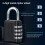Solution de sécurité portable, cadenas à combinaison réinitialisable, facile à utiliser, polyvalent et d'une grande durabilité, idéal pour les 4