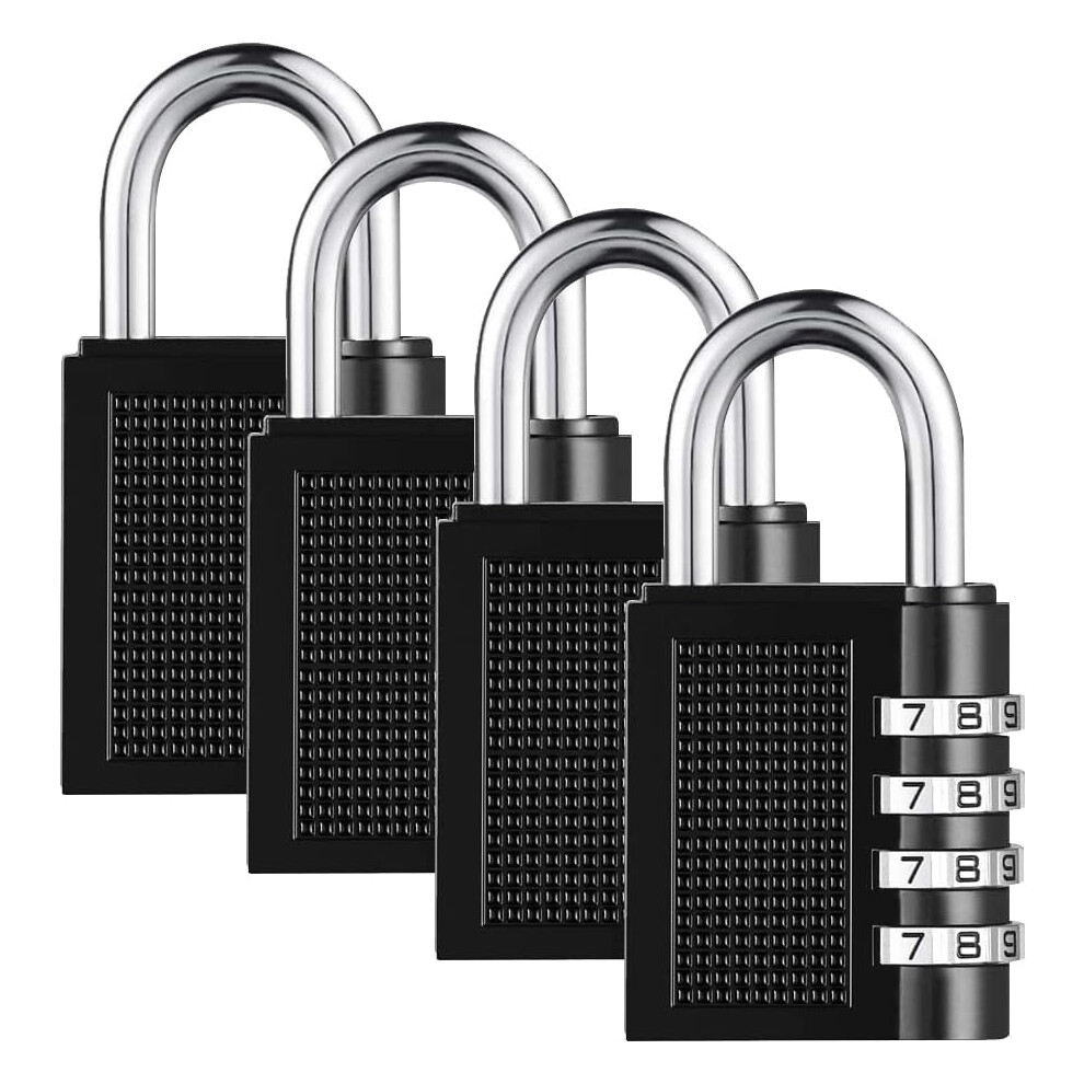 Versatile Lock Set, Sturdy Construction 4-Digit Resettable Combination Lock, Easy Operation & Wide Application, For Gym, School, Travel, & General 9340959586103