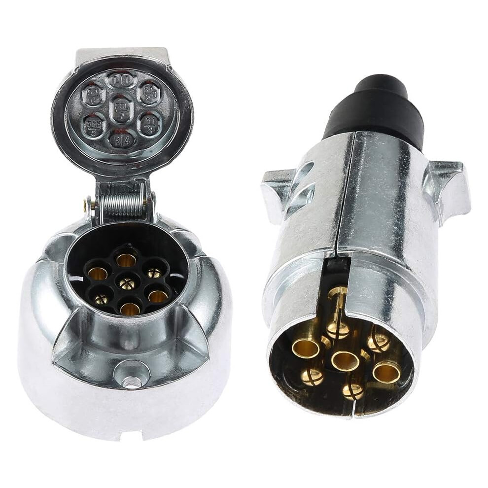 Enhanced Safety Features Connector, Electronic Lights Synchronization Aluminum Alloy Housing For Trailer And Caravan 9433291744147