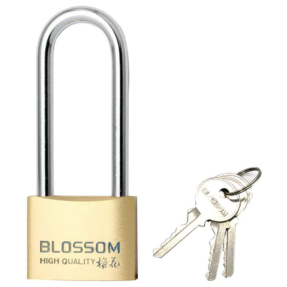 High Security Padlock, Solid Brass Keyed Padlock With Weatherproof Design And Cut Resistance Shackle, Pry Resistance Dual Locking Mechanism For 9358999391724
