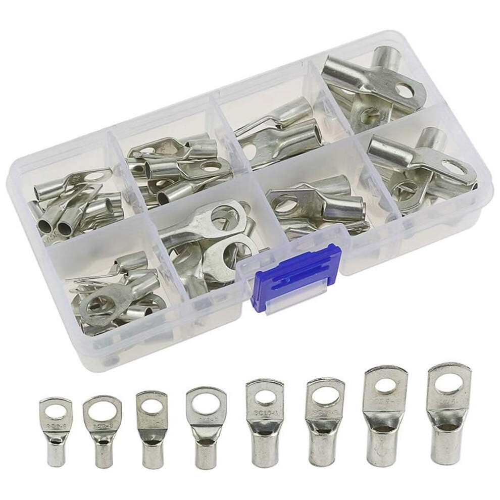 Tin Plated Copper Tinned Seamless Marine Lugs, 60Pcs Crimp Or Solder Corrosion Resistance Temperature Rating For Flared Barrel Entry 9004841673028