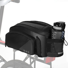 Borsa posteriore per bicicletta multifunzionale impermeabile con tracolla regolabile, capacità massima 45 litri, con cinghie riflettenti, la